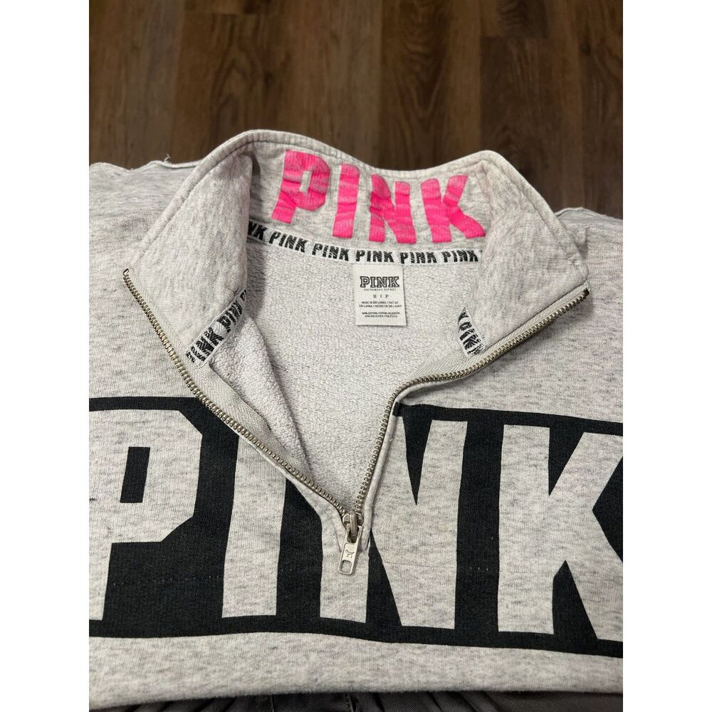 Pink Victoria's secret quarter zip pullover sweater Size S